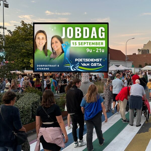 Ledscherm met reclame